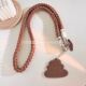 搞怪潮流个性 趣味可爱棕色便便毛毡底手机挂件编织手机链结实耐用斜跨长绳百搭通用ccd相机便携侧肩防丢挂绳