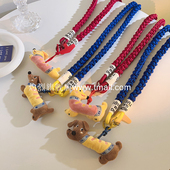 网红ins立体卡通公仔腊肠狗挂件手机壳斜跨长绳百搭ccd相机挂链户外结实耐用侧背带式 便携挂脖防丢挂绳可爱女