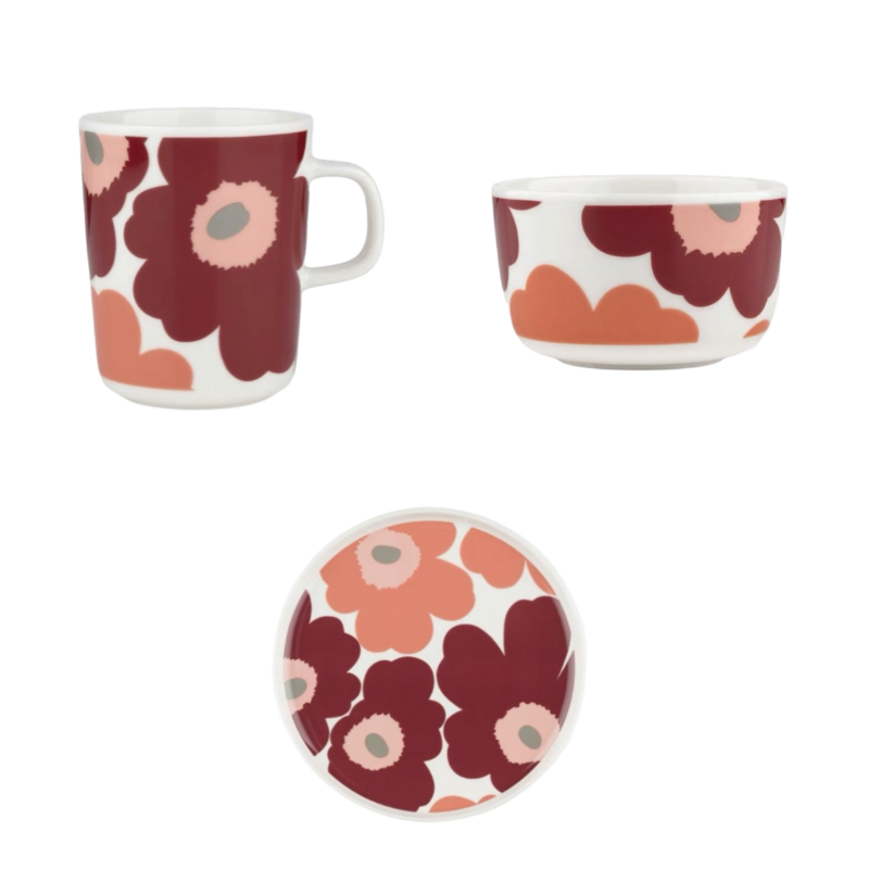 芬兰Marimekko玛莉美歌Unikko游霓可 樱桃红 24年圣诞新品芬兰