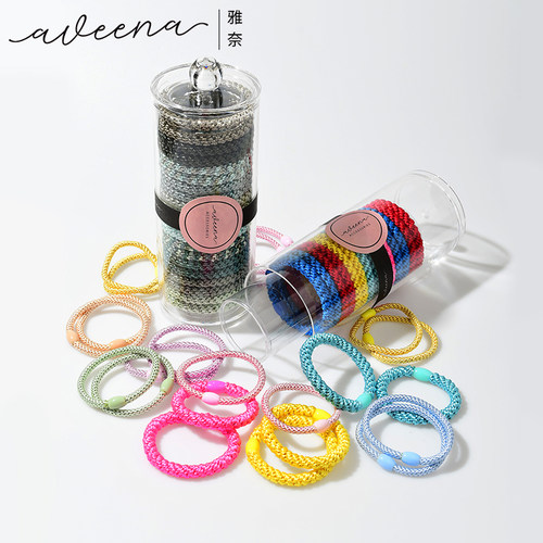 高弹力套装发绳扎头发圈糖果色