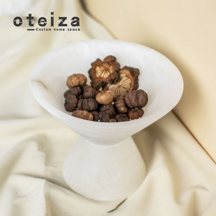 Oteiza现代简约创意大理石托盘摆件软装样板间客厅桌面水磨石果盘