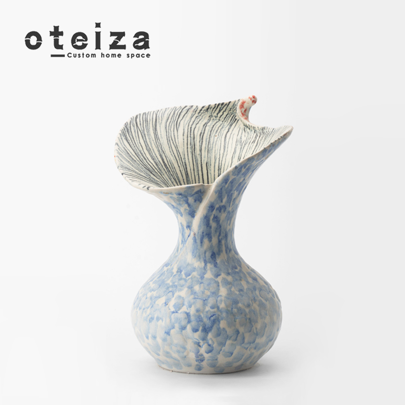 Oteiza简约现代艺术抽象几何陶瓷摆件书房卧室酒店样板间装饰花器