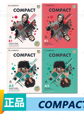 compact剑桥大学出版社第二版A2/B1学生书+练习册（含在线学习账号） 2020年青少年备考教材KET/PET考试专用英文教材原版进口现货