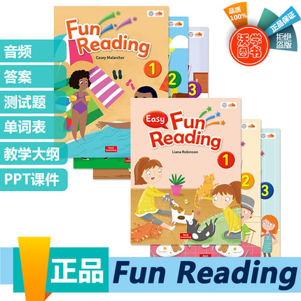 原版进口 美国小学阅读训练教材Easy Fun Reading趣味阅读小学1-6年级 欧标A1-A2 剑桥YLE Starters Movers 对应英语新课标改革