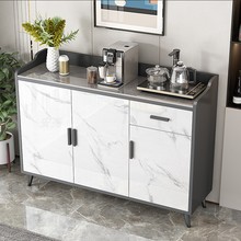 岩板餐边柜客厅茶水柜简约现代储物柜餐厅备餐柜轻奢入户柜子定制