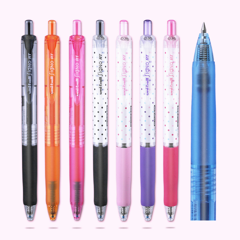 日本原装进口三菱UMN-138S波点款功能型0.38mm彩色清新中性笔水笔