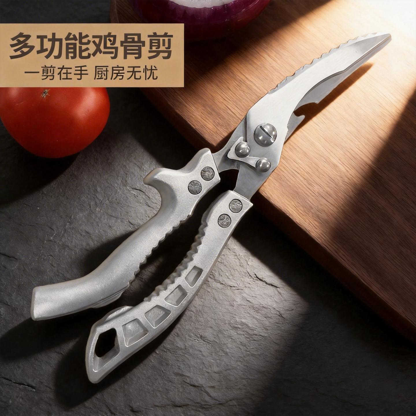 强力不锈钢鸡骨剪家用剪食物剪拆鸡骨鱼骨多功能厨房剪刀专用