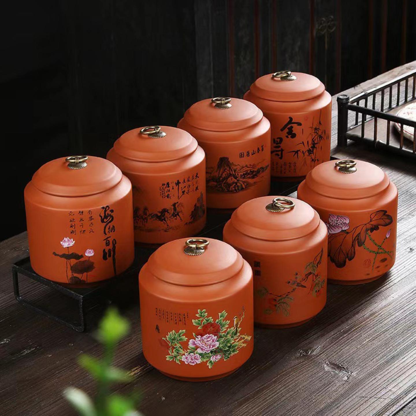 清库存中号4两粗陶紫砂茶叶罐