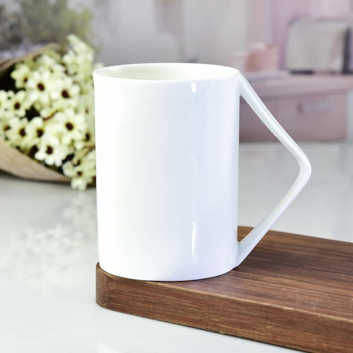 纯白下午茶水杯子创意陶瓷礼品
