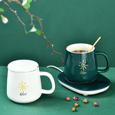 55度创意暖暖恒温杯自动保温加热