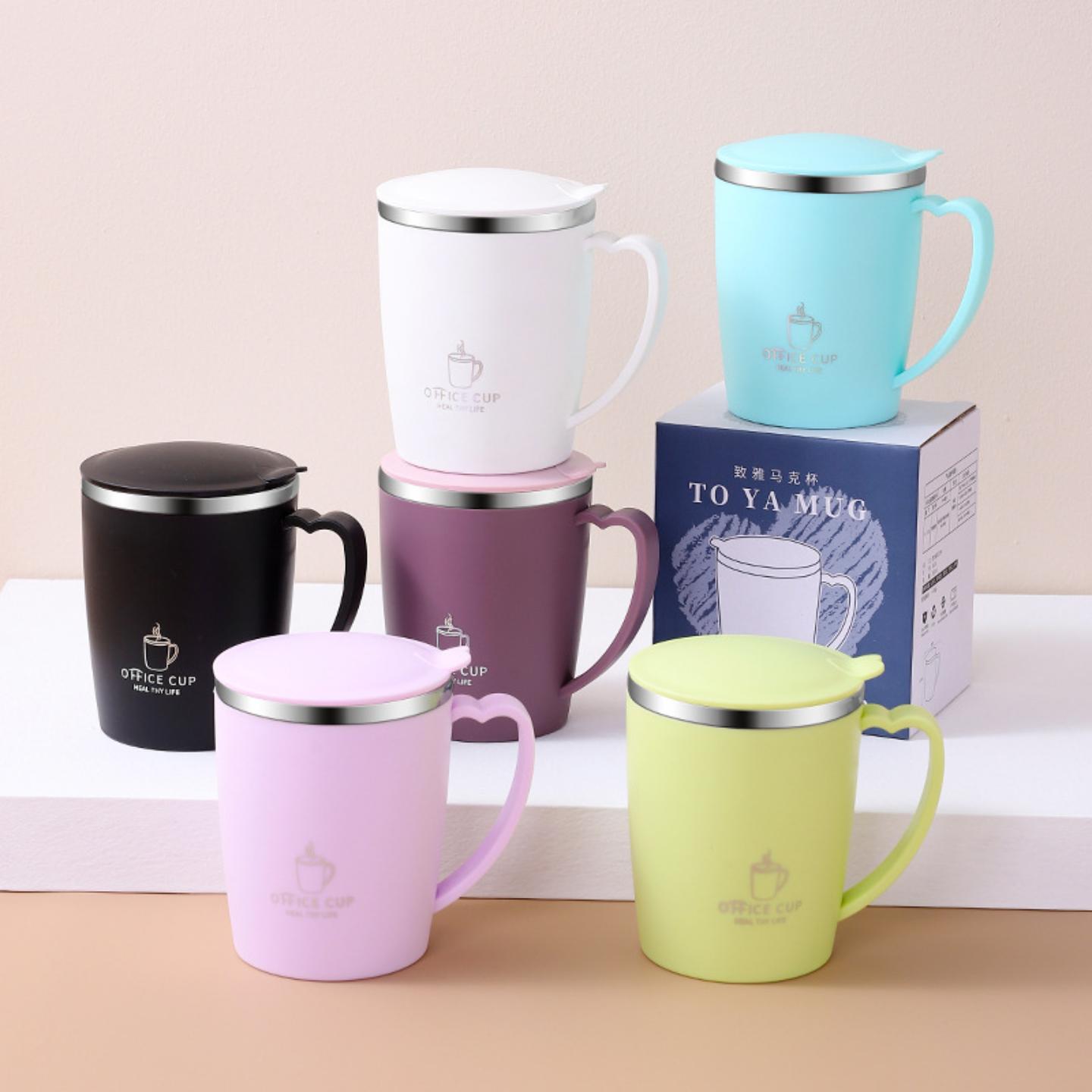 350ML双层防烫咖啡杯304不锈钢