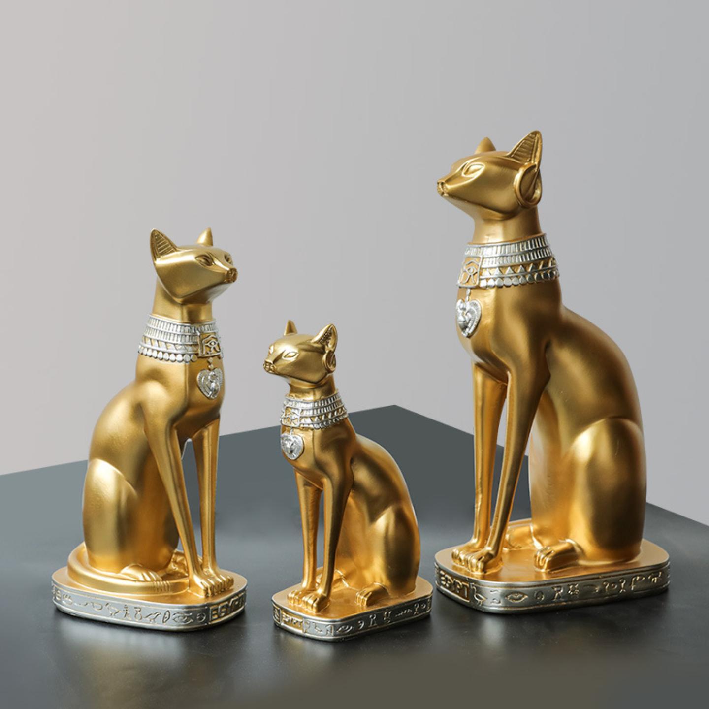 北欧金色埃及猫电视柜纪念品