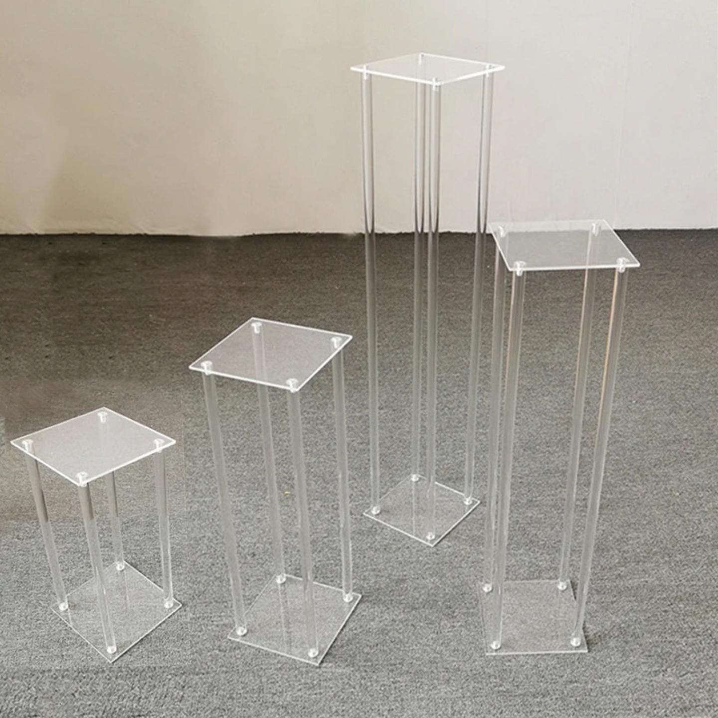 水晶路引方柱婚庆亚克力甜品台