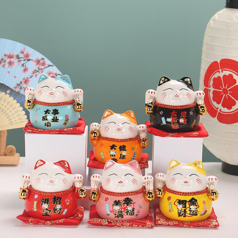 财猫小摆件陶瓷创意招礼品家业居装饰本存8789钱罐客厅店日铺开发