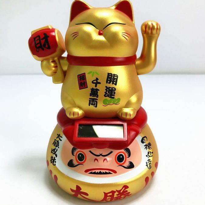 家大号太阳能达招财猫摩店铺装饰品摆自动摇手件开业礼品237居装