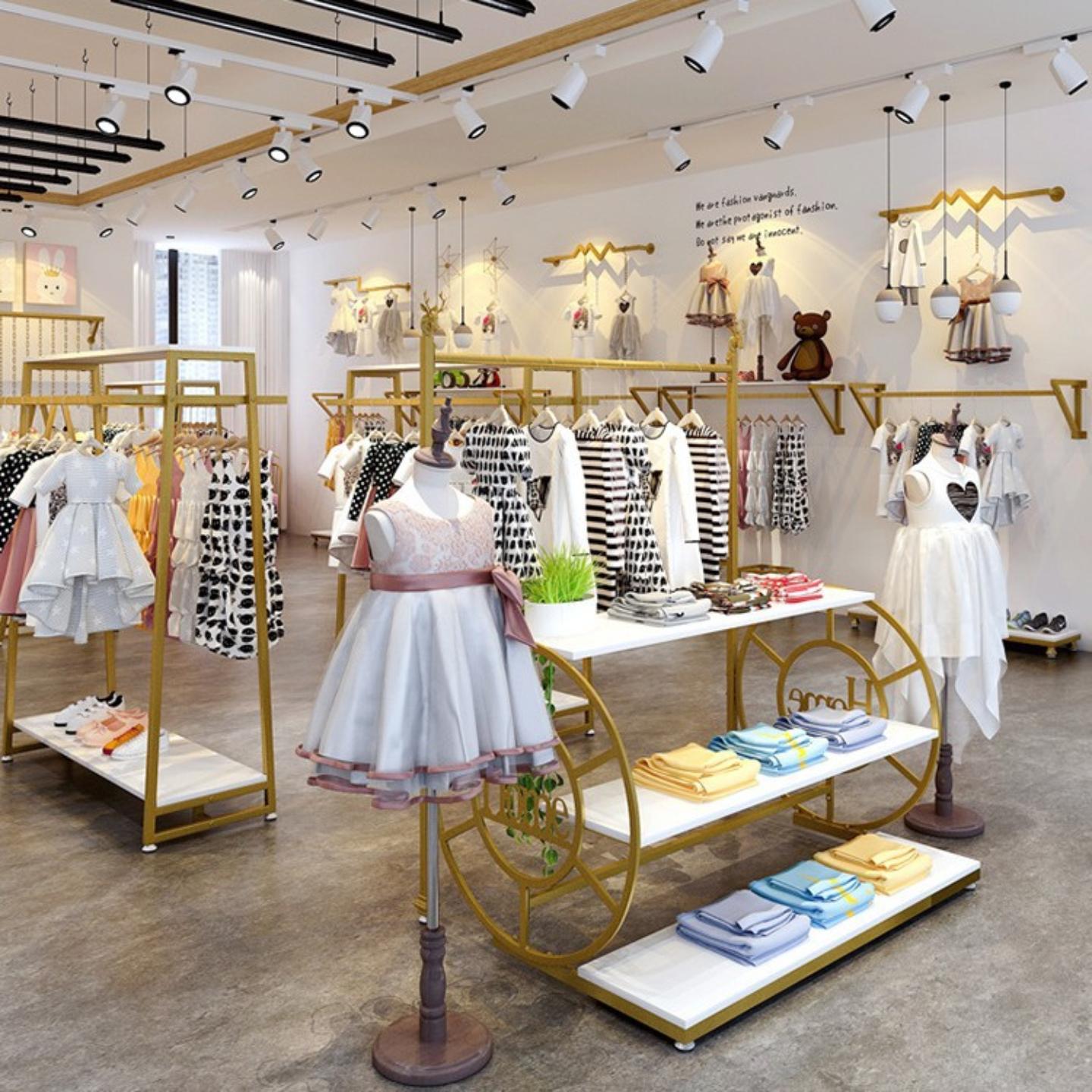 服装店落地架童装店装修效果图
