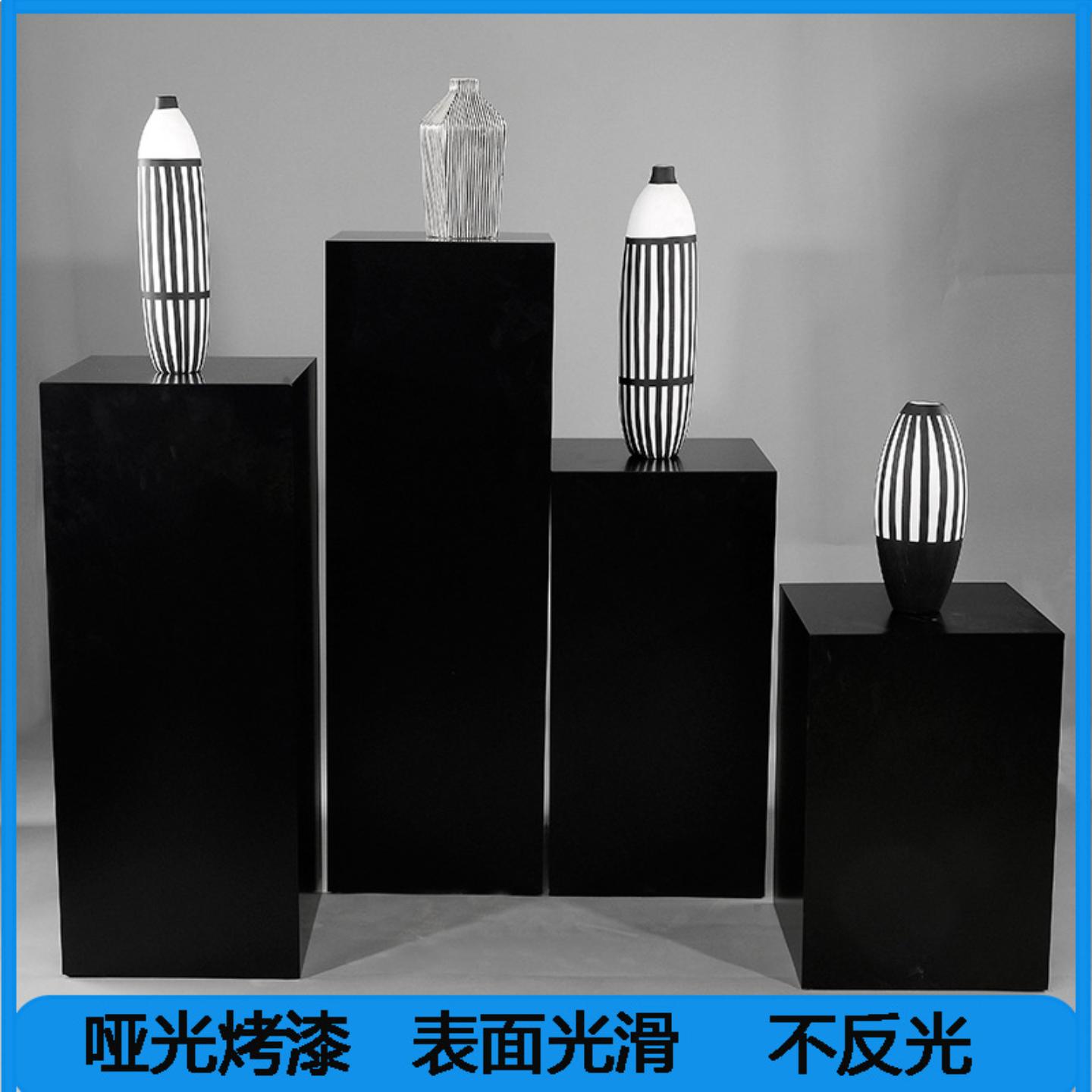 黑色烤漆展示台展示架展会立柱