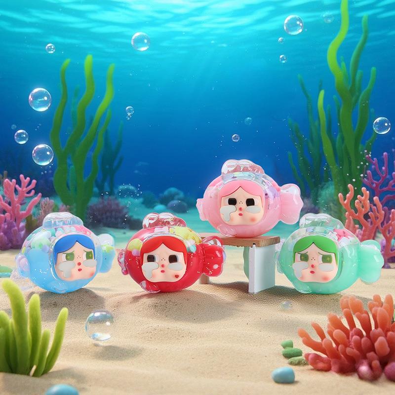 新品锦鲤热娃娃流沙系列意潮流玩具创直播间卖桌小面摆件装饰.