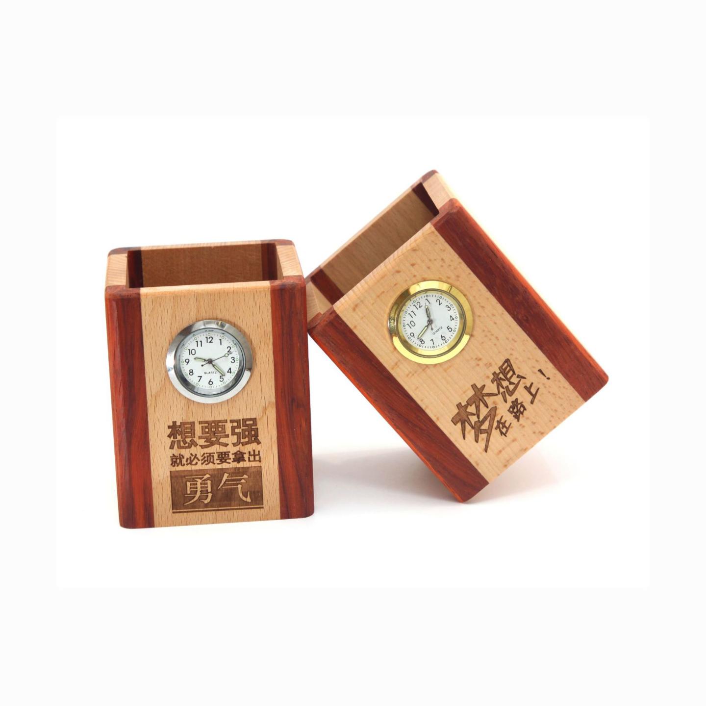 创意木质高端笔筒办公文具收纳盒