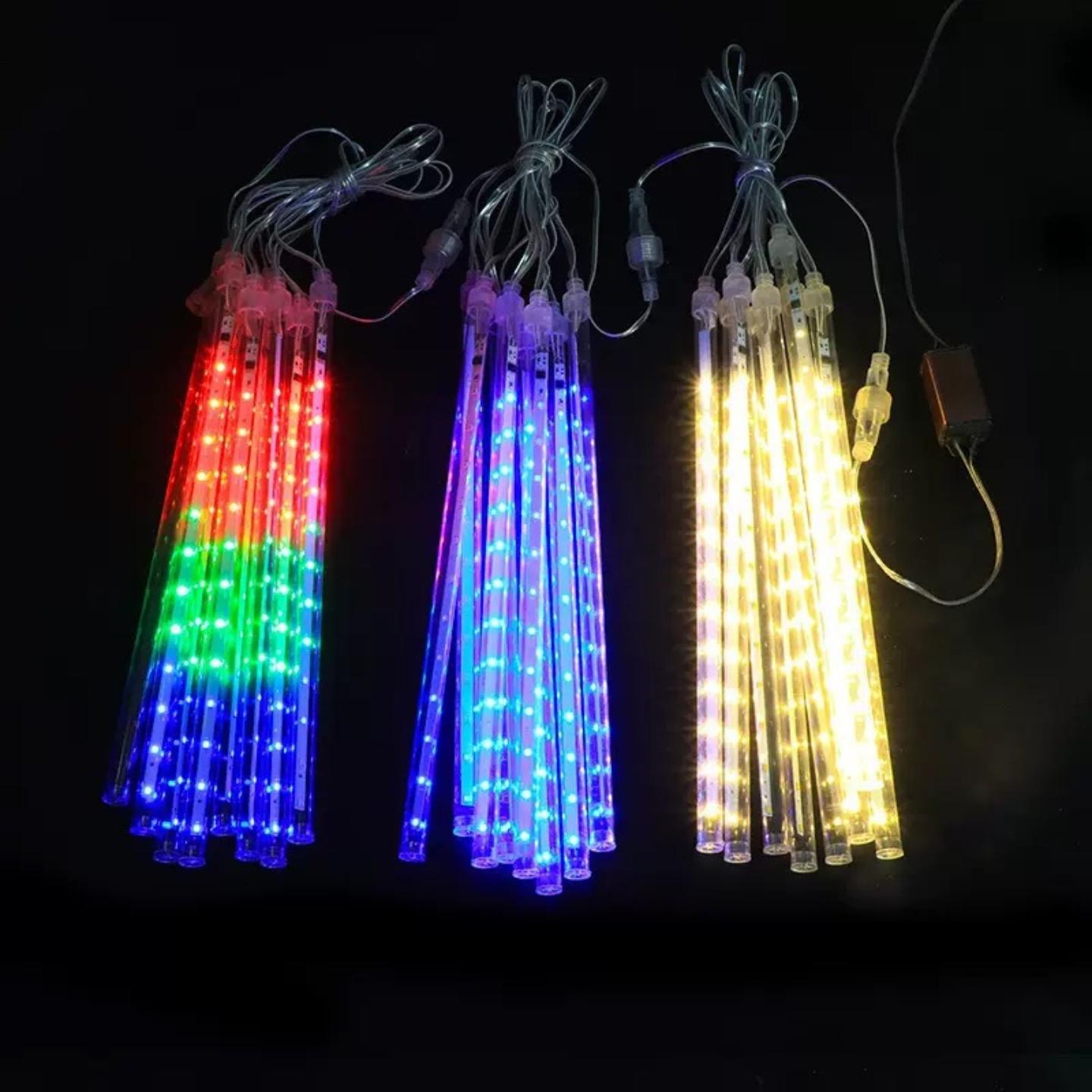 太阳能流星雨LED灯串户外防水图片