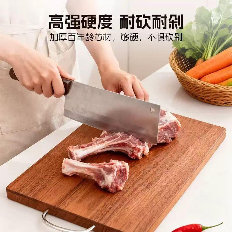 乌木实双面乌檀木整耐切耐用砧板家用檀切菜板木面双用厨房菜板工