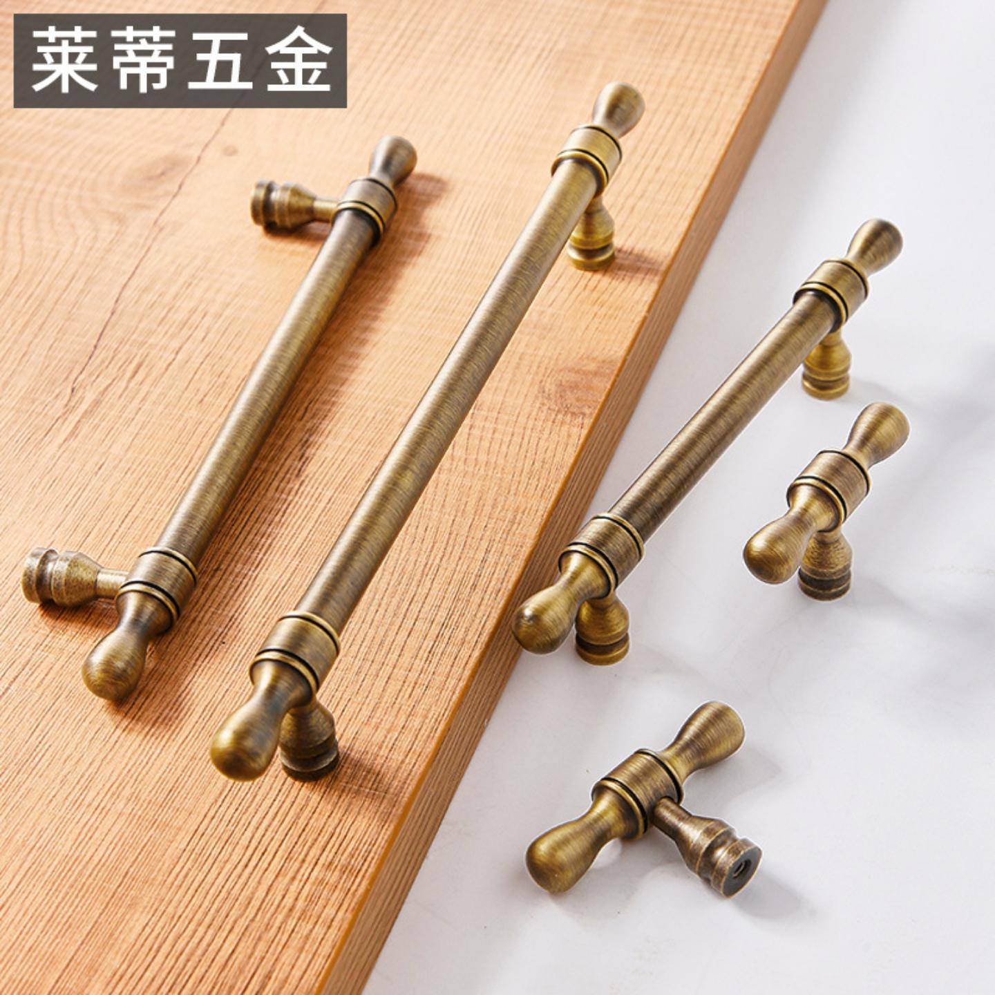 北欧风古铜色轻奢柜门拉手复古
