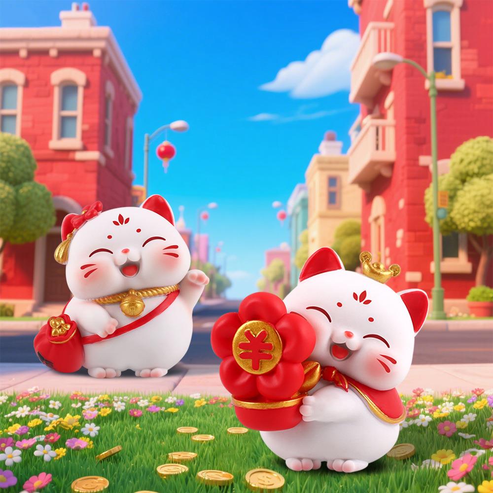 创意送福招摆财猫盲盒公仔手桌店铺开业面装办饰品件CX2031-2厂家