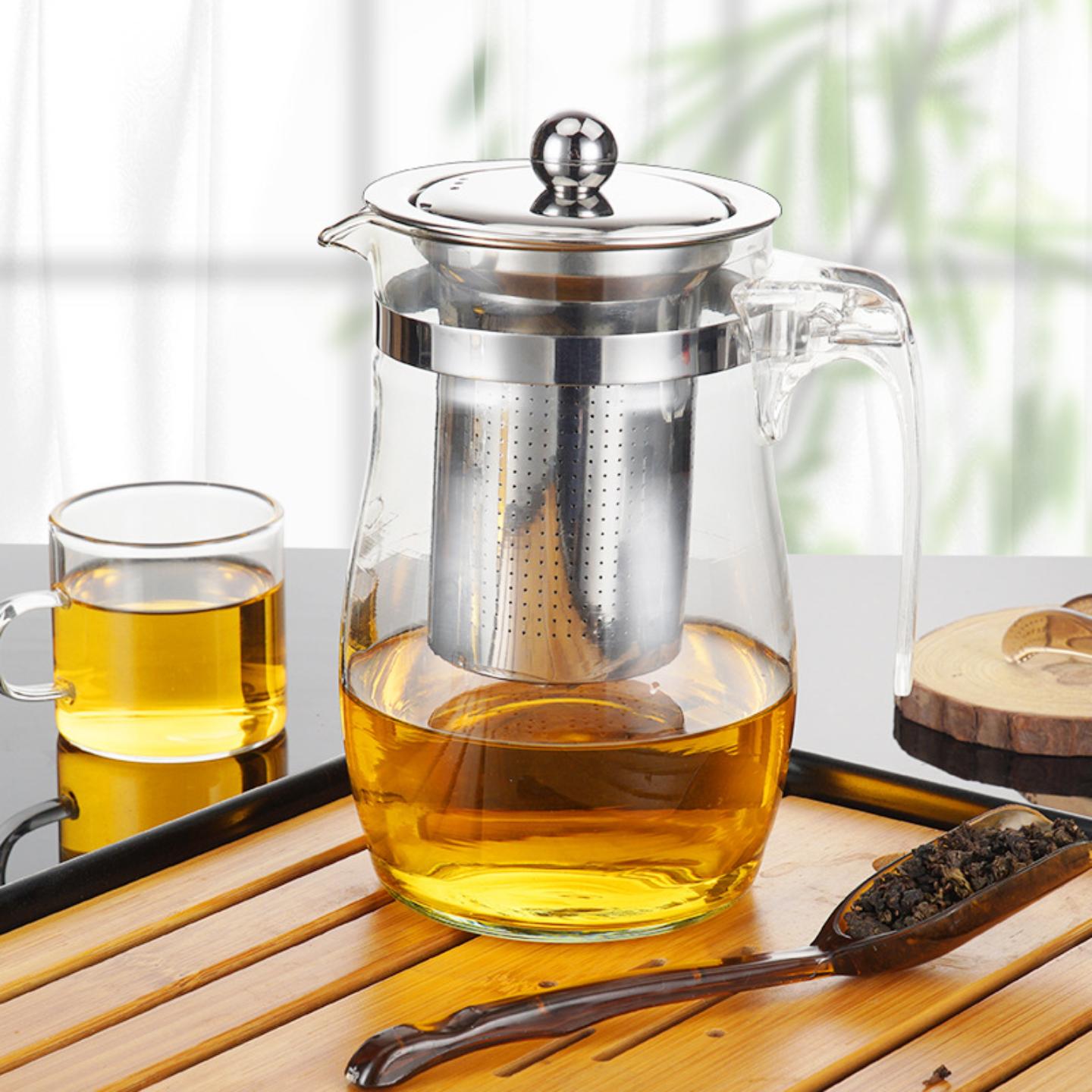茶壶玻璃泡茶壶加厚花茶壶不锈钢