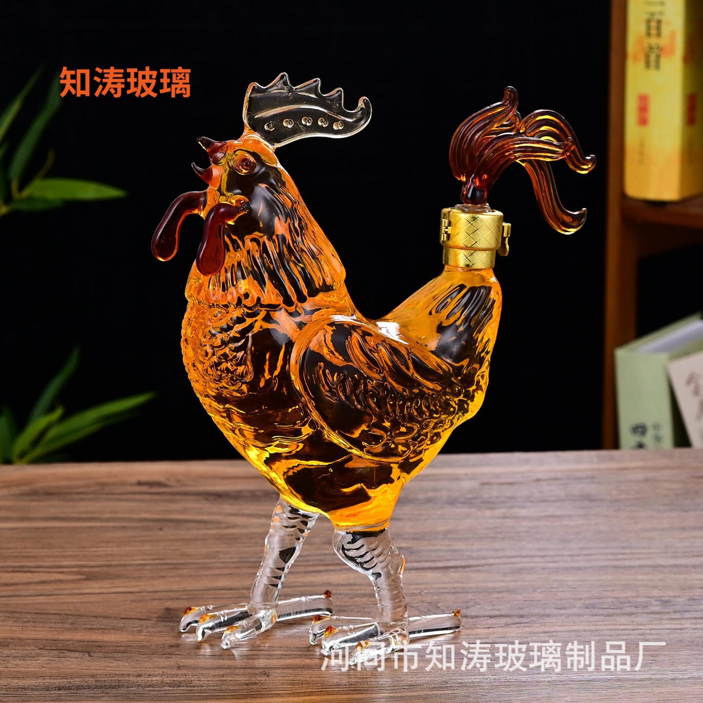 生产十二生肖鸡瓶动物造型公鸡