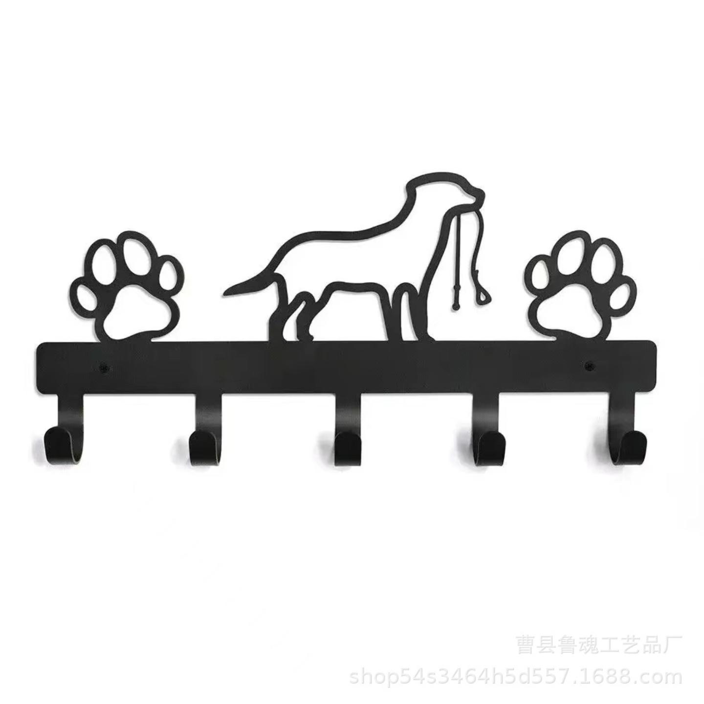 卡通墙上挂钩狗狗牵引绳排钩