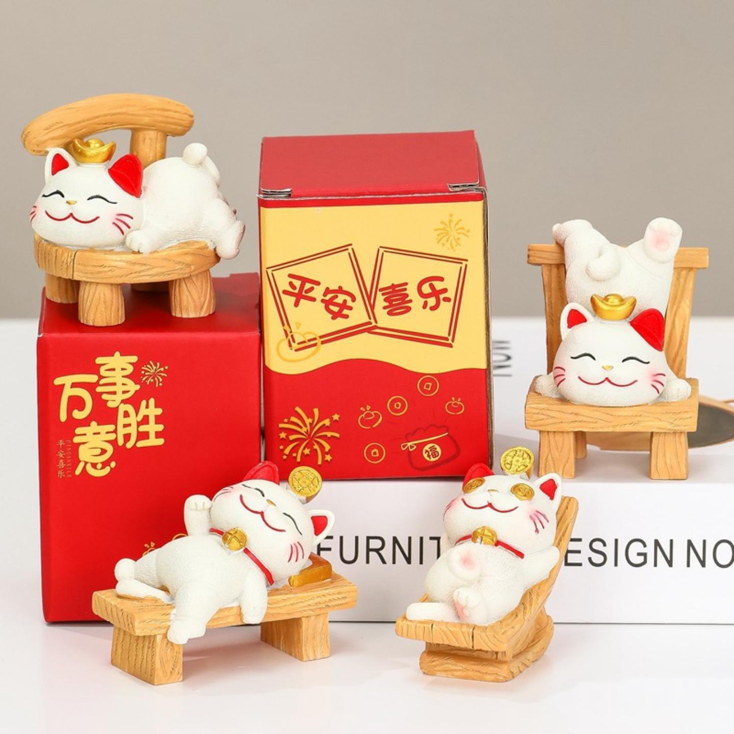 招财猫摆件可爱国潮桌面装饰新品