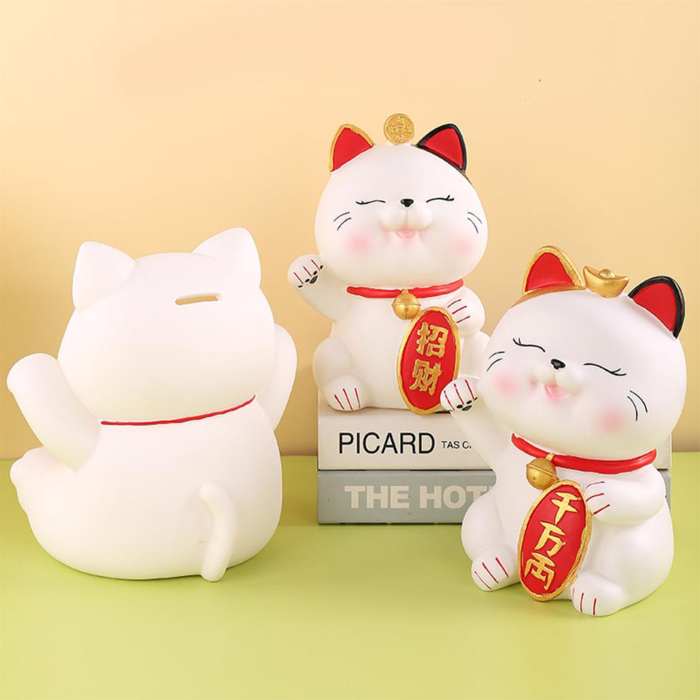 招财猫存钱罐摆件成人 客厅可爱防摔储蓄罐可存可取开业礼物