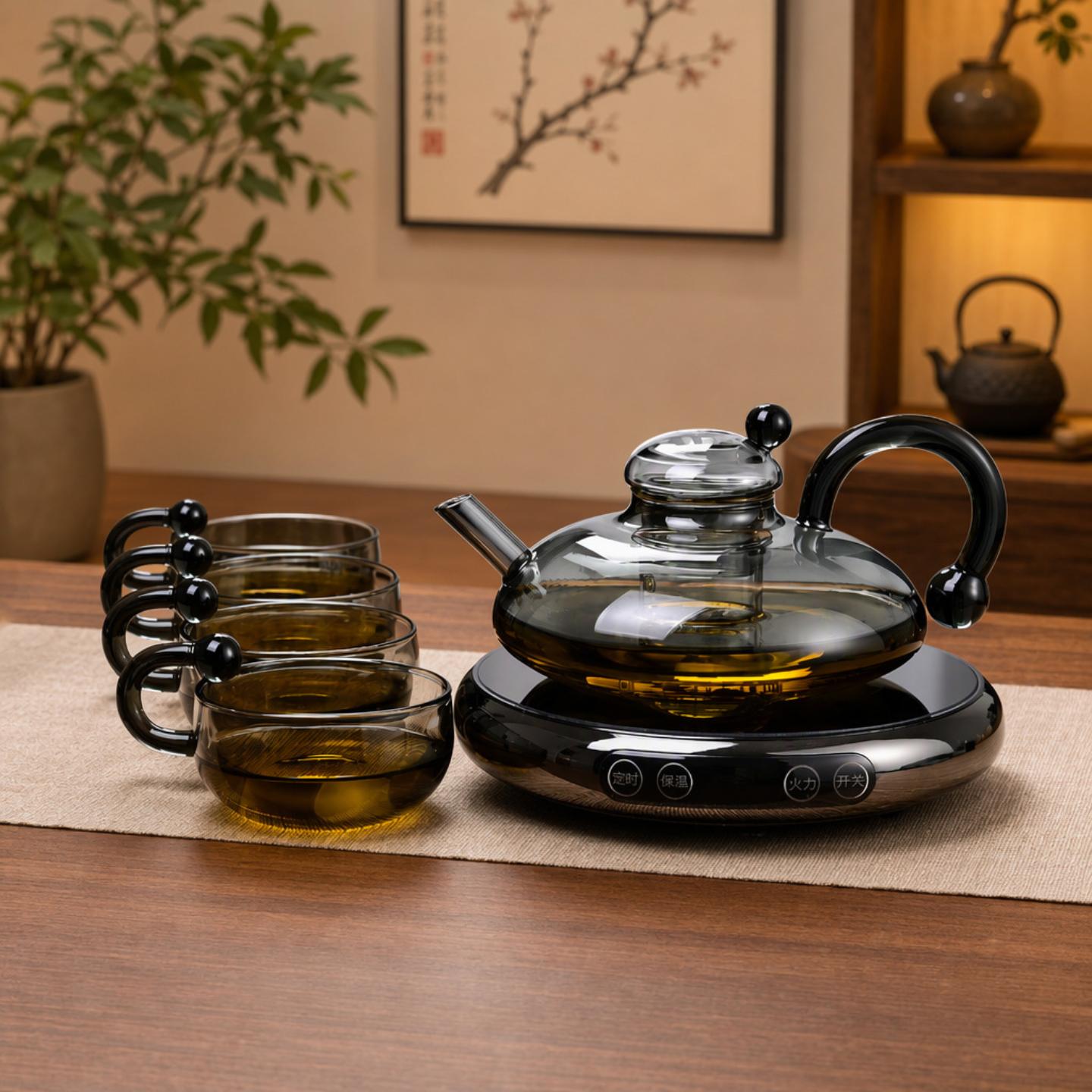 创意鼠尾茶咖壶高硼硅玻璃加厚