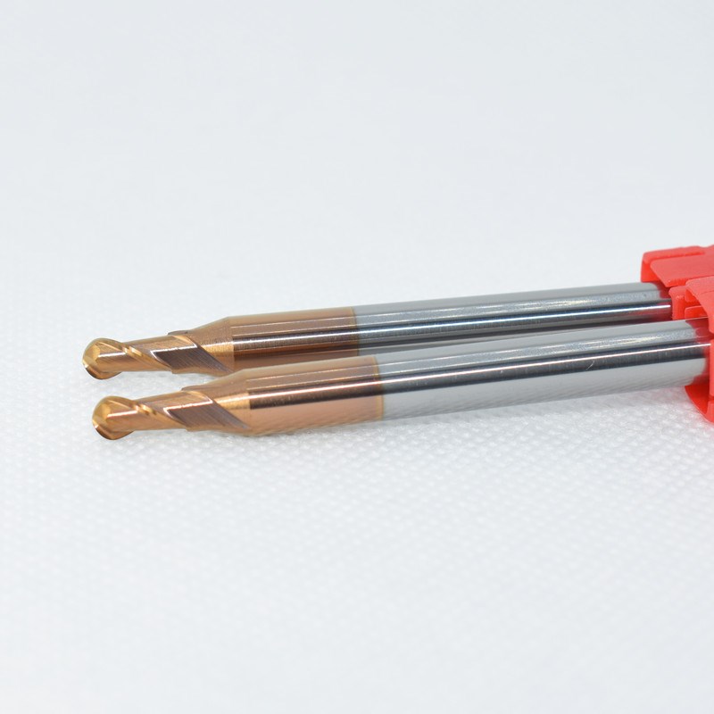 钨钢刀4刃加长铣刀5o5度平刀合金球形刀r1球刀涂层钢用刀6柄75长