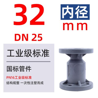 法兰式UPVC止回阀化工PVC管阀门水管单向阀逆止阀开关dn32 Z50 10
