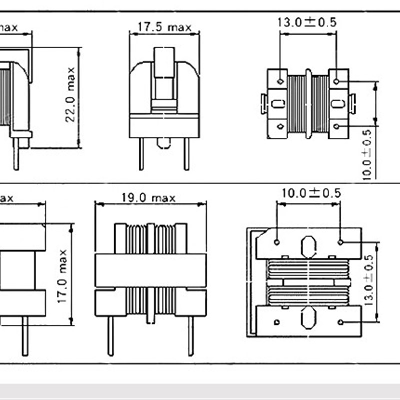 共模电感滤波器UU uf 9.8 10.5 10MH 5MH 20MH 30MH 7*8 10*13