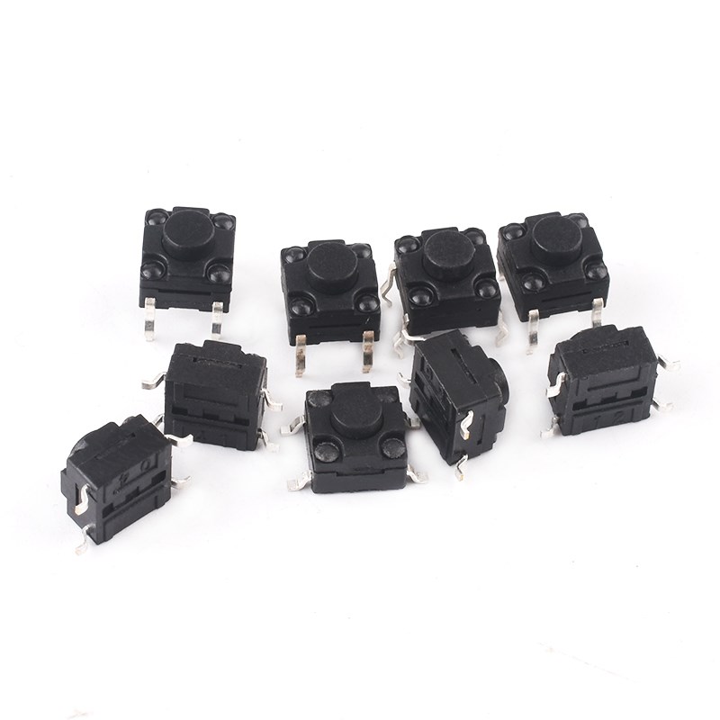 贴片立式防水开关6*6*5MM轻触开关4脚微动按键 四脚6x6