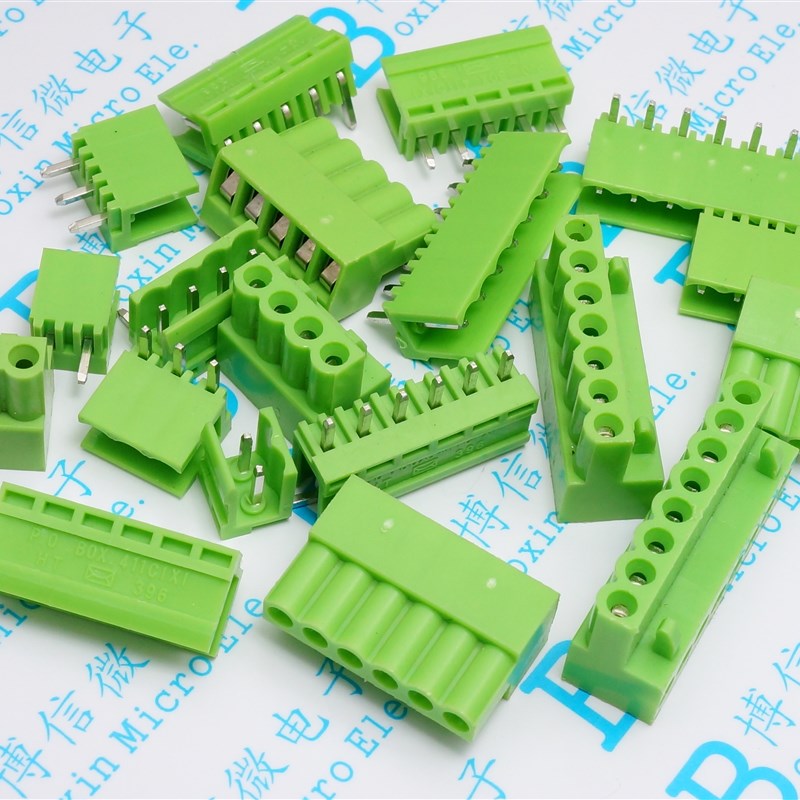 绿色 HT3.96MM 2P3P4P5P6P8P HT3.96 接线端子 弯脚/直脚一套