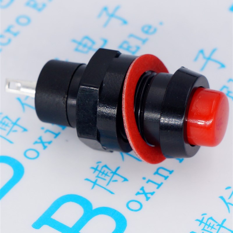 DS211 红色绿色 DS-211 带锁圆形按通按钮自锁开关 10MM 有锁按键