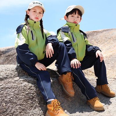 冲锋衣三件套儿童运动班服套装