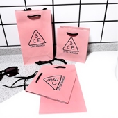 粉色3CE购物袋 中号袋 粉色手提袋小号 3ce礼品袋 眼影口红手拎袋