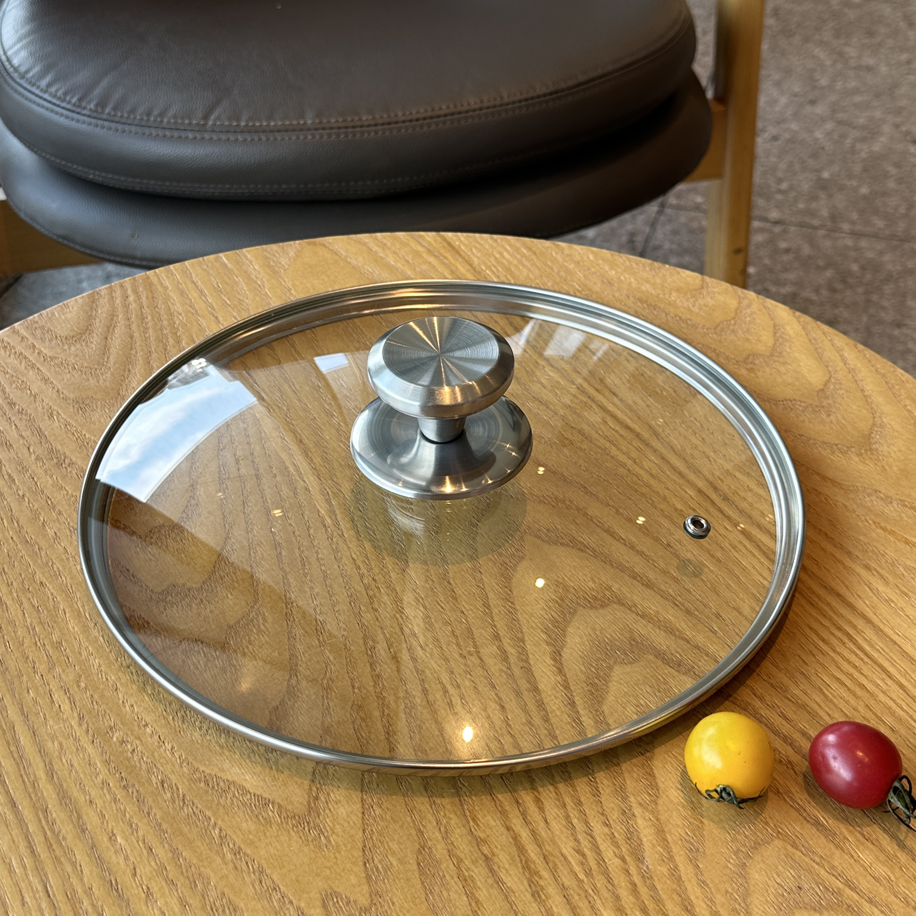 不锈钢加厚钢化玻璃可视盖子