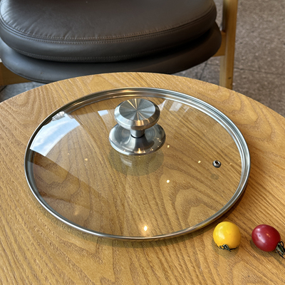 不锈钢加厚钢化玻璃可视盖子