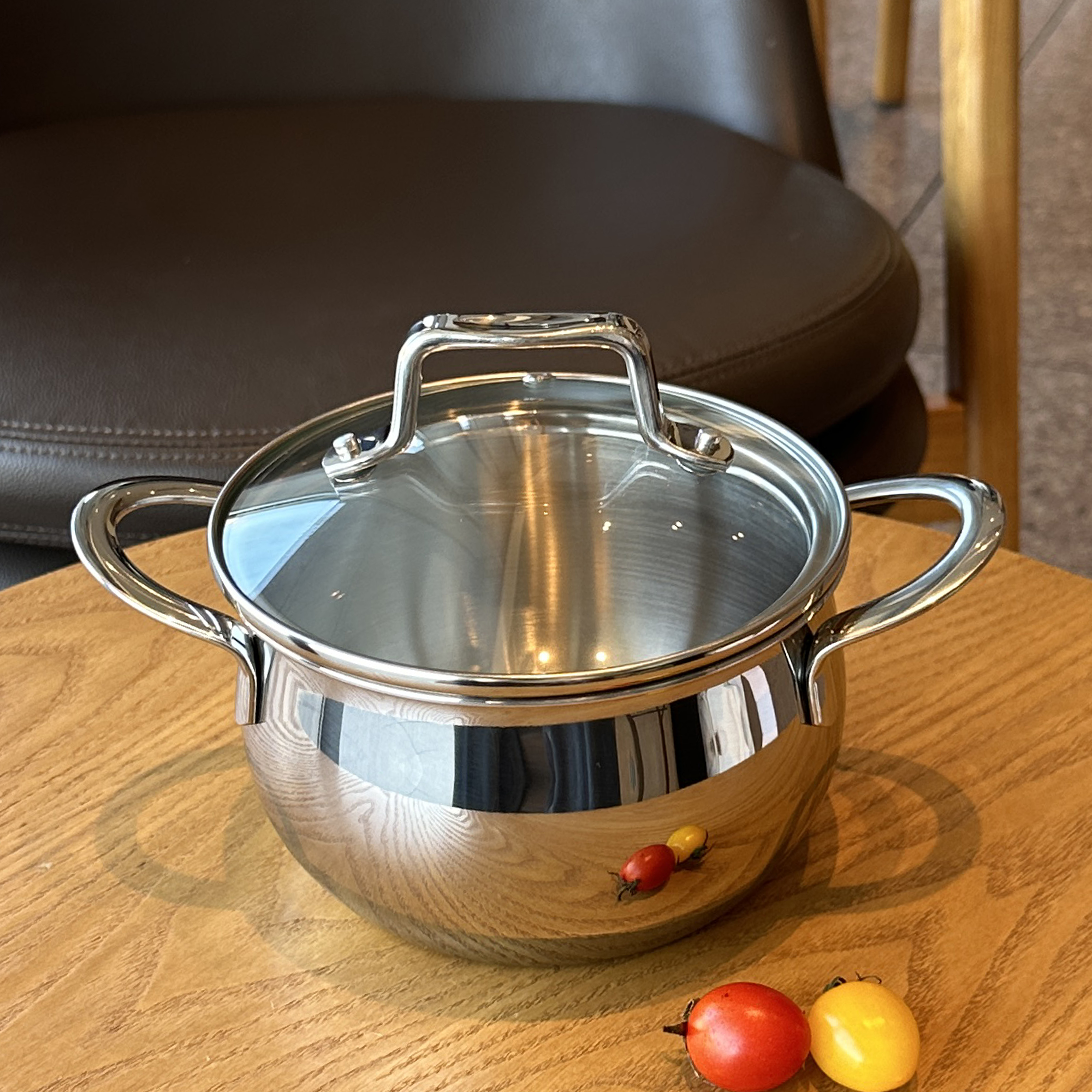 加厚18/10不锈钢热奶辅食小奶锅