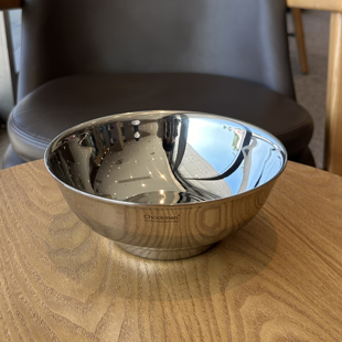 18/10不锈钢Chockmen双层防烫碗多用汤碗成人吃面碗细镜光