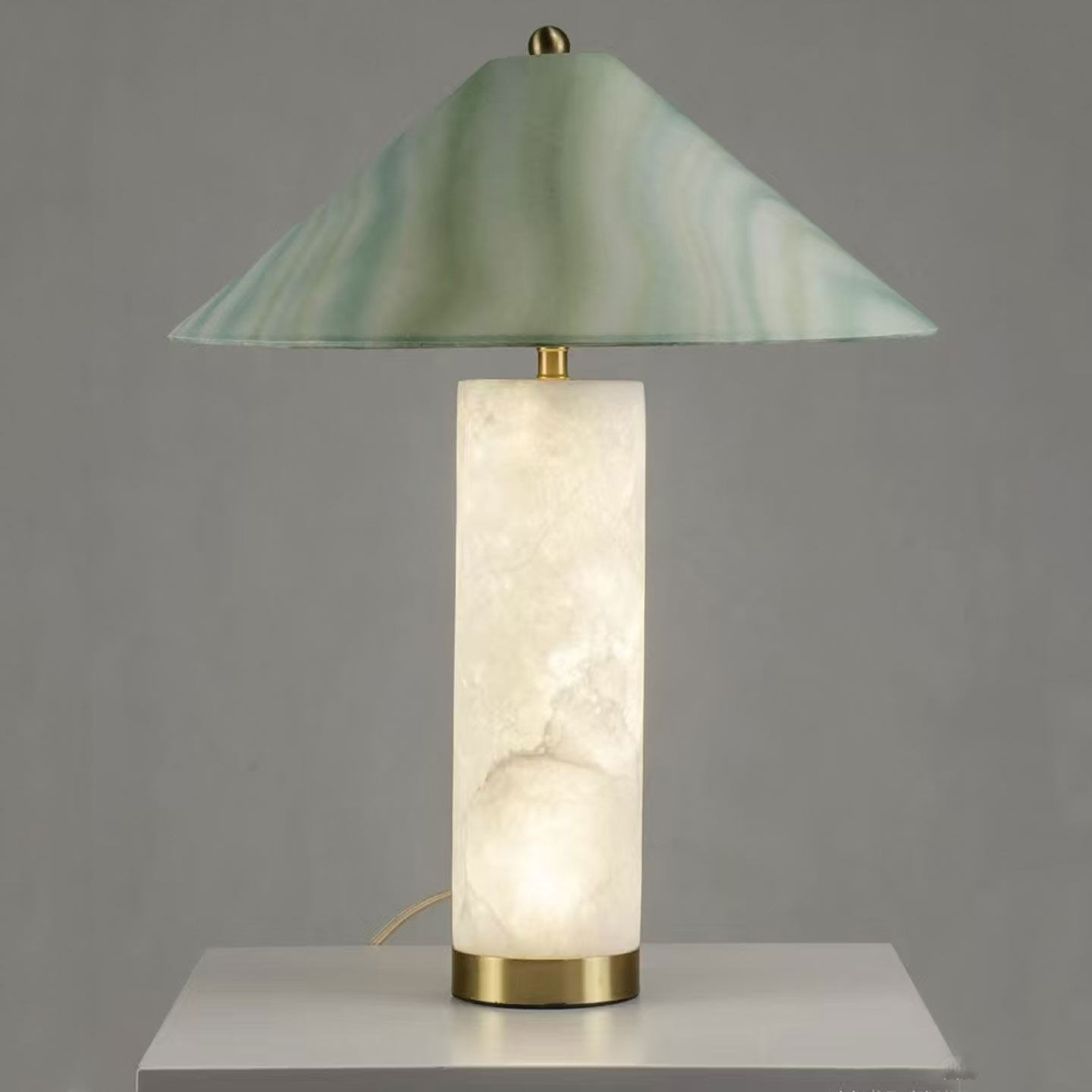 北欧简约云石台灯设计师酒店别墅客厅卧室床头书房样板间装饰台灯