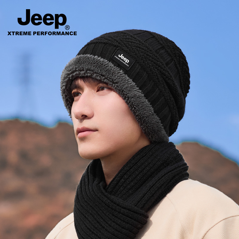 JEEP毛线男士冬季吉普针织帽