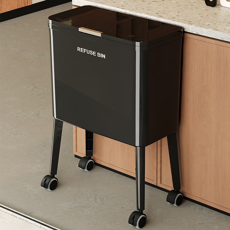 垃圾桶家用干湿分离厨房高脚厨余