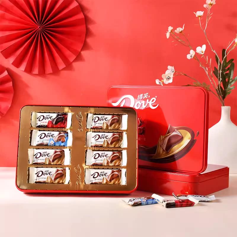 德芙大块牛奶巧克力礼盒装送女友闺蜜生日礼物订婚结婚伴手礼喜糖