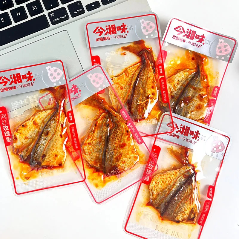 今湘味玫瑰鱼香辣味片片鱼湖南特产休闲零食追剧麻辣下饭即食小吃图片